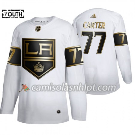 Camisola Los Angeles Kings Jeff Carter 77 Adidas 2019-2020 Golden Edition Branco Authentic - Criança